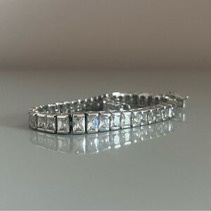 Sterling Silver 925 Cubic Zirconia Tennis Bracelet 8.5”